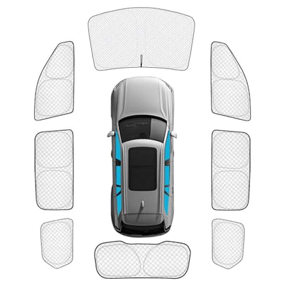 8pcs Thicken Sun Shades for Jeep Grand Cherokee L (8 Count)