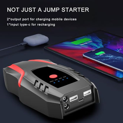 12v Auto Jump Starter Pack with Air Compressor
