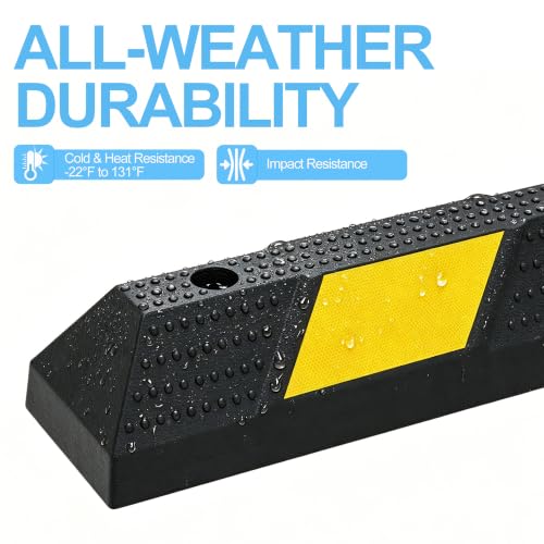 2PCS Rubber Parking Guide Tire Blocks