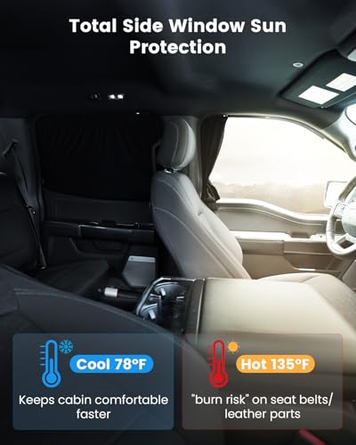 2025 Upgraded] Weektic Car Curtains for 2021 2022 2023 2024 2025 Ford F150 SuperCrew
