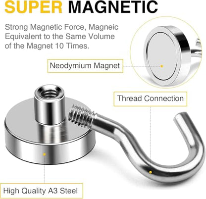 Magnetic Hooks 12pcs 85lbs Cruise Essentials 2026 Magnet Hook (12 Count)