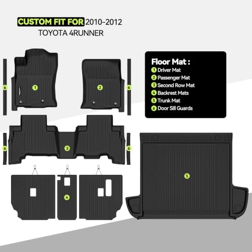All Weather TPE Floor Mat Set for 2010
