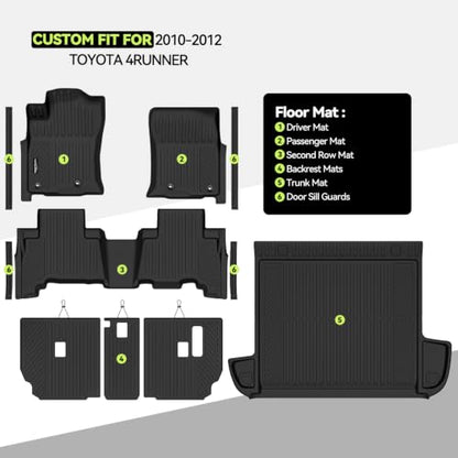 All Weather TPE Floor Mat Set for 2010