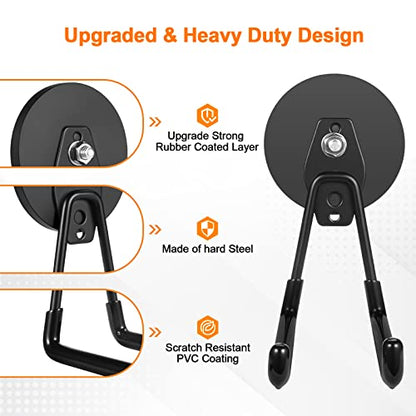 Strong Magnetic Hooks Heavy Duty Large Magnet Garage Storage Hooks (2 Count)