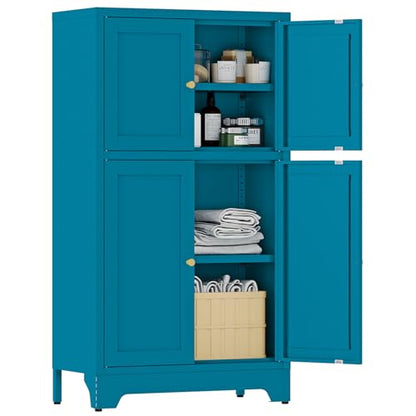 Blue Bathroom Floor Cabinet