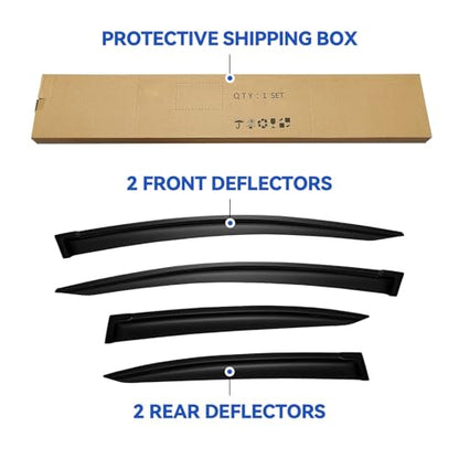 Window Visors Rain Guards for 2012 2013 2014 2015 Honda Civic Sedan
