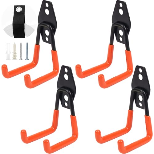 Heavy Duty Garage Storage Hooks 4 Pack Garage Tool Organizer Wall Mount (2 Count)