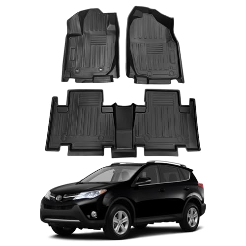 for 2007 2013 Toyota Rav4 Floor Mats All Weather TPE Mat Waterproof Anti