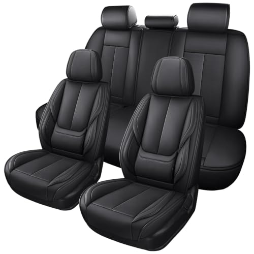 Black Car Seat Cover with Lumbar Support