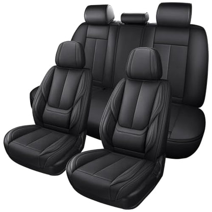 Black Car Seat Cover with Lumbar Support