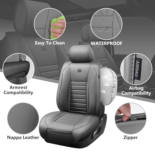 Nappa Leather Car Seat Covers Full Set