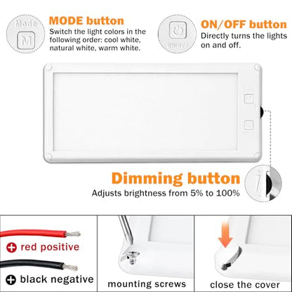 8 Pack 12 in RV LED Interior Lights (8 Count)