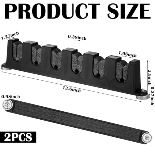 2 Pcs Magnetic Fishing Rod Holder Fishing Pole Rack for Car Portable Vertical Rod Storage Holders for Truck Bed Boat Pickup Garage Door Wall Ceiling Snowboard (2 Count)