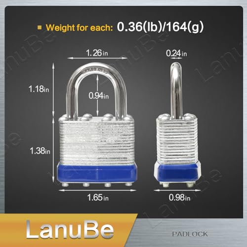 Laminated Keyed Alike Padlock 48 Pack 1.6