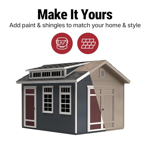Designer 12x10 Wooden Storage Shed with Dormer