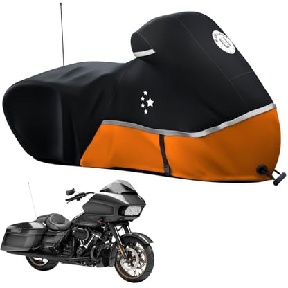 Motorcycle Cover 420D Heavy Duty Storage for Touring Models Harley Davidson Road King