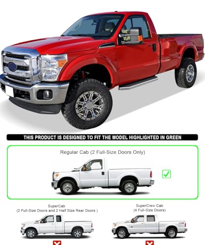 Polished Running Boards Style Compatible with Ford F250 F350 Super Duty 1999