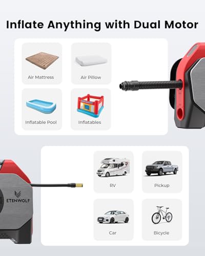 S6SE Tire Inflator Portable Air Compressor