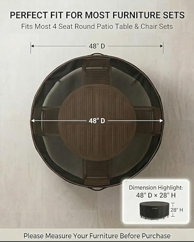Round Outdoor Patio Furniture Cover