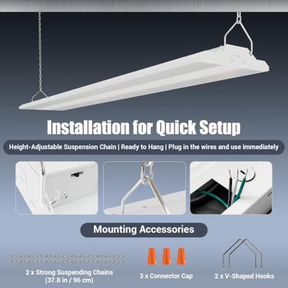 2 Pack 400W LED Linear Shop Lights (2 Count)