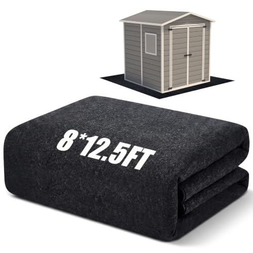 Shed Floor Mat 8 x 12.5 ft Outdoor Waterproof Nonslip Durable Storage Sheds Protector Rug for Carport Patio Garage Garden Spring Summer Outdoor