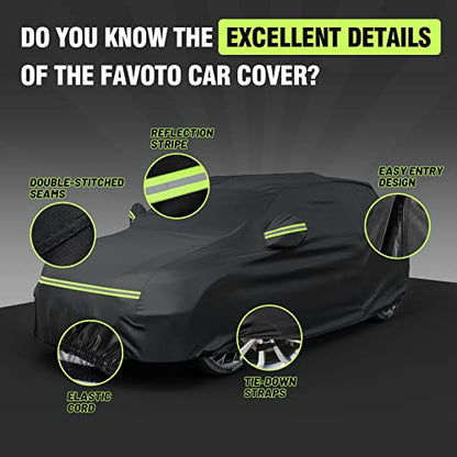 Car Cover Waterproof All Weather Windproof for SUV up to 181 Inches