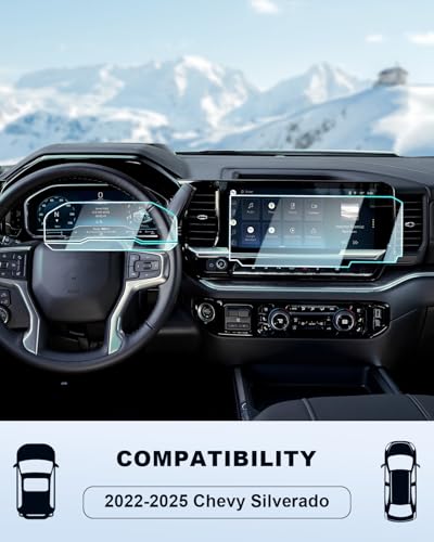 For 2022 2026 Chevy Silverado & GMC Sierra 1500 Screen Protector (3 Count)