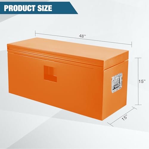 Heavy Duty Orange Steel Truck Bed Tool Box