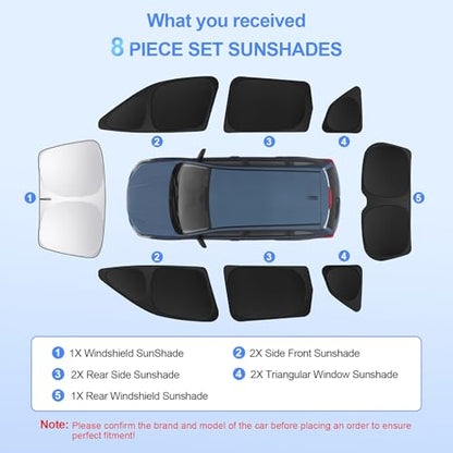 8pcs Car Window Shades for Subaru Forester 2019 (8 Count)