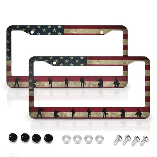 American Flag License Plate Frames