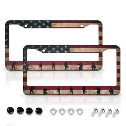 American Flag License Plate Frames