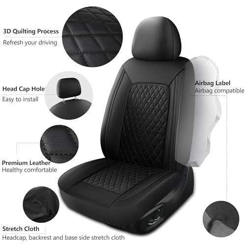 Faux Leather Front Car Seat Covers (2 Count)