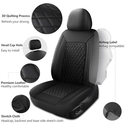 Faux Leather Front Car Seat Covers (2 Count)