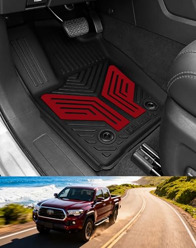 Premium Color TPE Floor Mats for Toyota Tacoma 2024 2025 2026 Double Cab Auto Tran