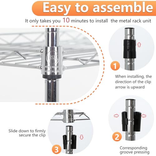 5 Tier Wire Storage Shelves