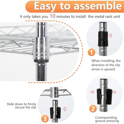 5 Tier Wire Storage Shelves
