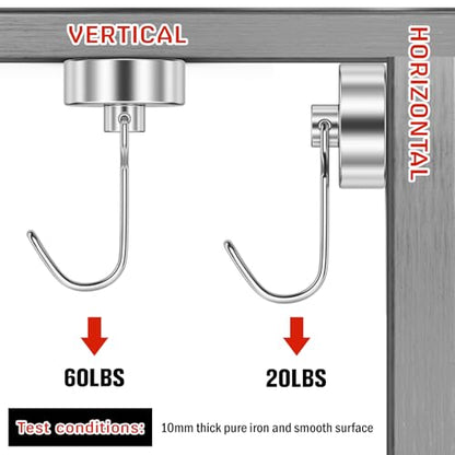 10 Pack Magnetic Hooks for Cruise Cabins (10 Count)