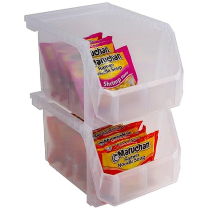 Medium Tall Stackable Plastic Storage Bins