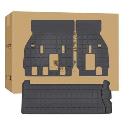 Cargo Mat & Backrest Mat Compatible with 2021 2022 2023 2024 2025 Toyota Sienna 7&8 Seats TPE Anti
