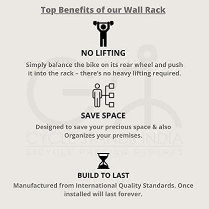 Wall Mount Vertical Bicycles Hanger for Home Space Saving Bicycle Rack Storage Mount for Garage or Home