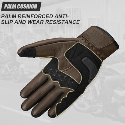 Leather Motorcycle Gloves for Men and Women