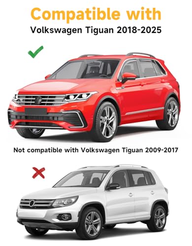 Window Visors Rain Guards for VW Volkswagen Tiguan 2018 (4 Count)