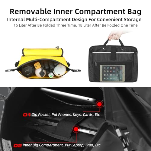Motorcycle Saddlebags 15L Saddle Bags Motorcycles Single Side Pannier Bag Waterproof Motorcycle Tail Bag Portable Multifunctional Shoulder Bag