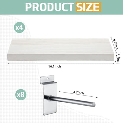 4 Pack Wooden Slatwall Shelf (4 Count)