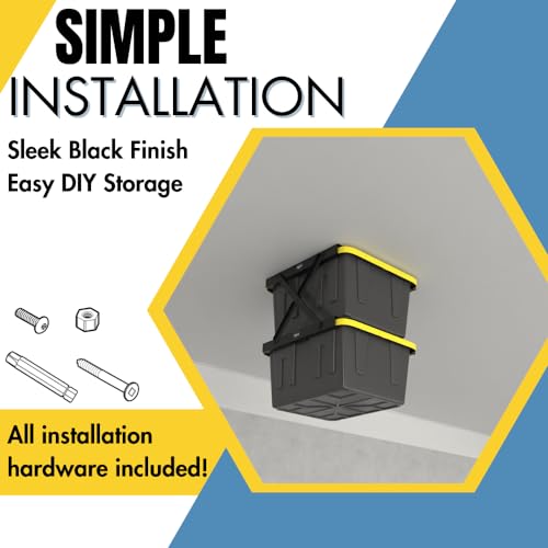 Dual Rail Heavy Duty Overhead Garage Storage System