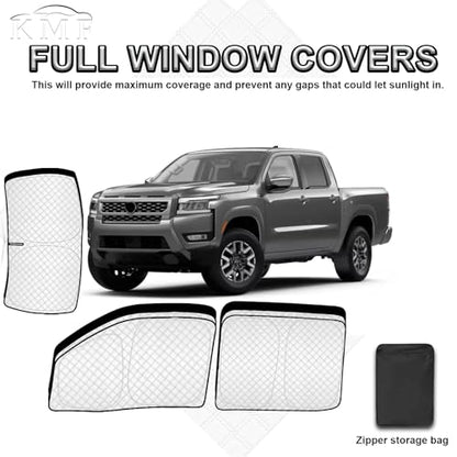 5pcs Thicken Sun Shades for Nissan Frontier 2022 (5 Count)