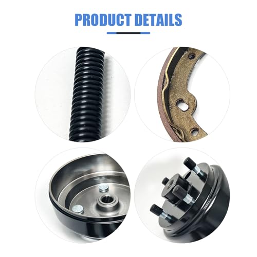 Golf Cart Brake Drums Kit with Brake Shoes & Springs Fit for 1996
