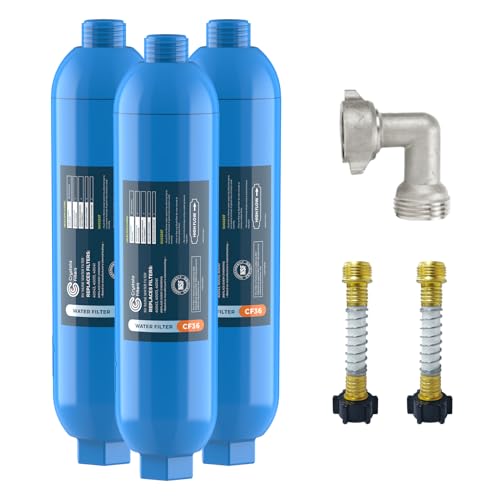 RV Marine Inline Filter with 2 Flexible Hose 3 (3 Count)