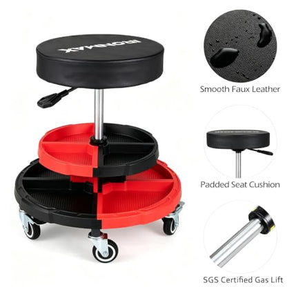 Rolling Shop Stools with Wheels