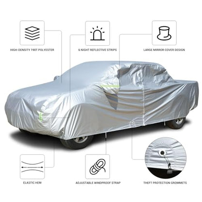 Truck Car Cover Waterproof All Weather with Door Zipper & Lock